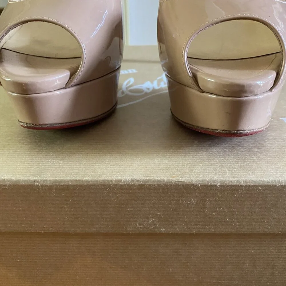 Christian Louboutin Lady Peep 150 Patent Calf Heels - Picture 5 of 9